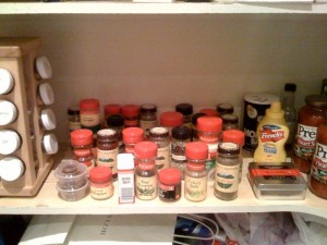 My spices, alphabetized