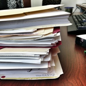 pile of license material