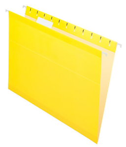 yellow hanging folder