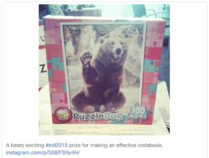 A screenshot from an old tweet from a participant that won a puzzle.